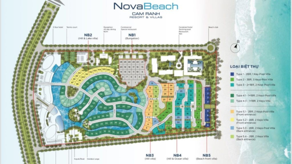 Mặt bằng tổng thể dự án Novabeach Cam Ranh